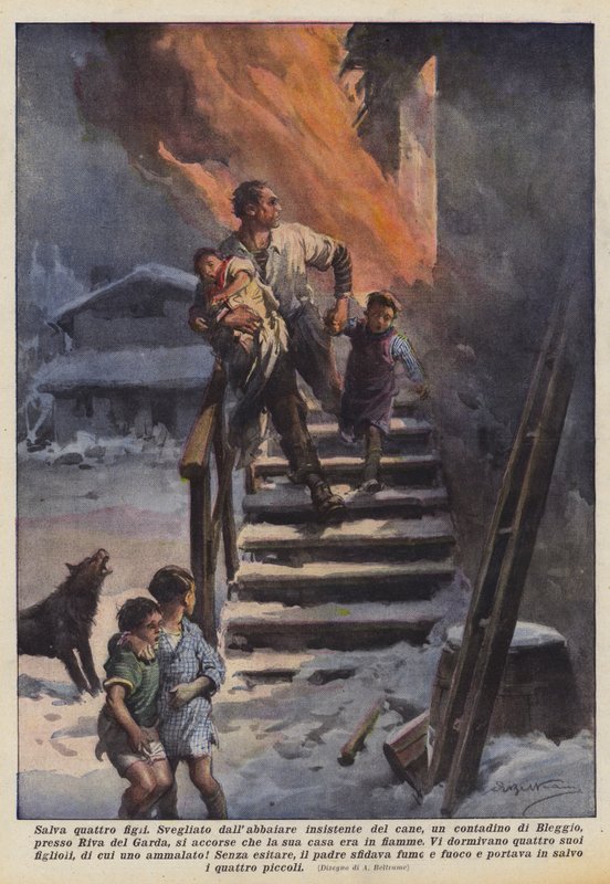 Red vier kinderen door Achille Beltrame