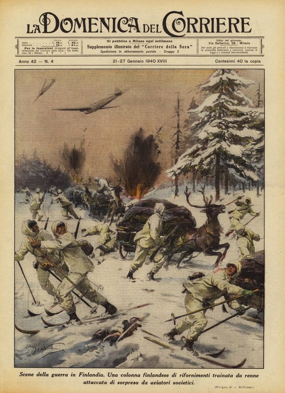 Scènes van de oorlog in Finland door Achille Beltrame