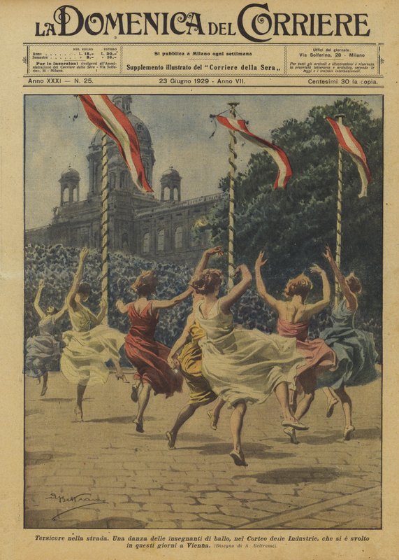 Terpsichore op straat door Achille Beltrame