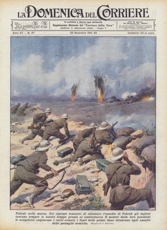 Tobruk in de tang door Achille Beltrame