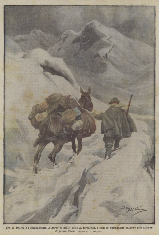 Tussen het vaderland en de strijders door Achille Beltrame