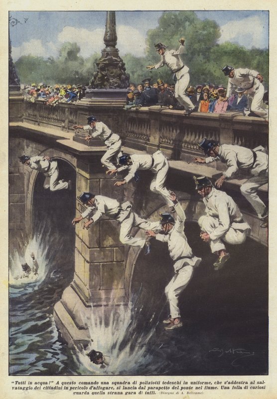 Iedereen in het water! door Achille Beltrame