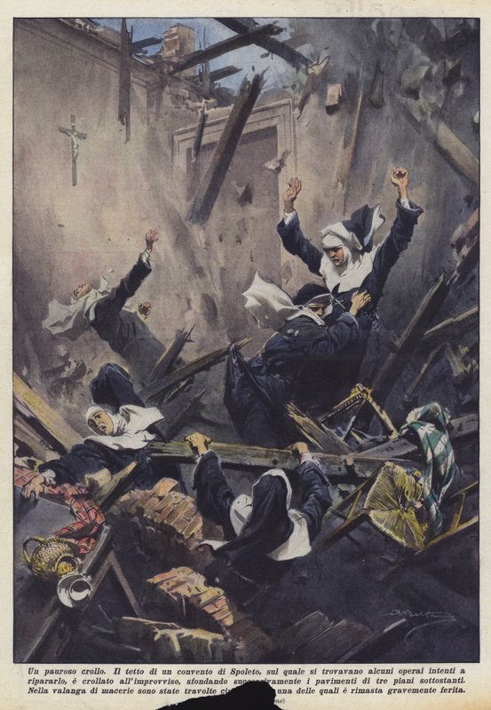 Een angstaanjagende instorting door Achille Beltrame