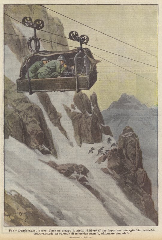 Een lucht dreadnought door Achille Beltrame