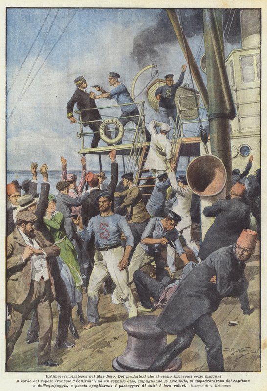 Een piratenonderneming in de Zwarte Zee door Achille Beltrame
