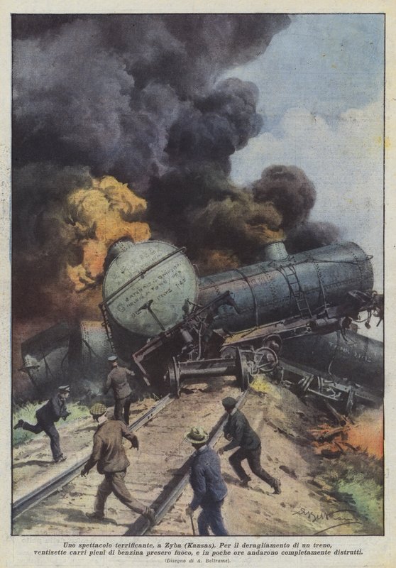 Een angstaanjagend schouwspel in Zyba (Kansas) door Achille Beltrame
