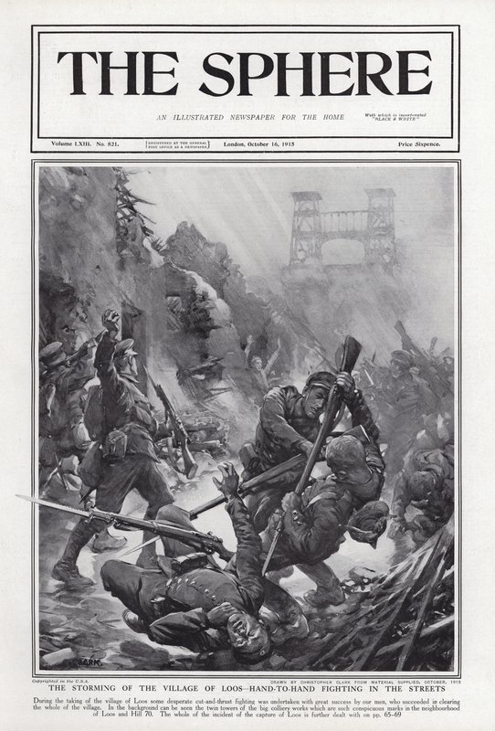 Slag bij Loos, Eerste Wereldoorlog, 1915 door Addison Thomas Millar