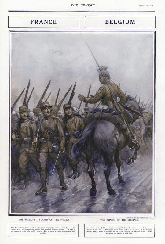 Franse en Belgische militaire uniformen, Eerste Wereldoorlog, 1914 door Addison Thomas Millar