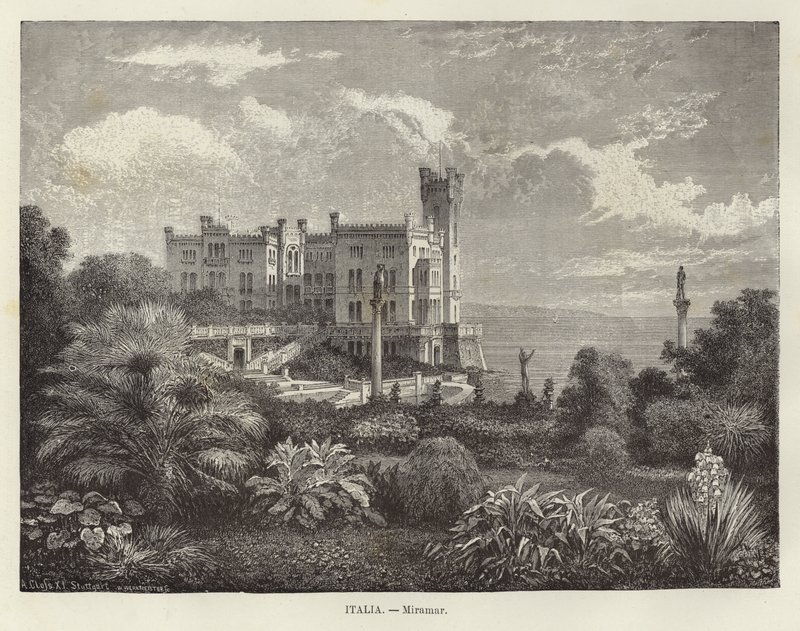 Italië - Kasteel Miramare door Adolf Closs
