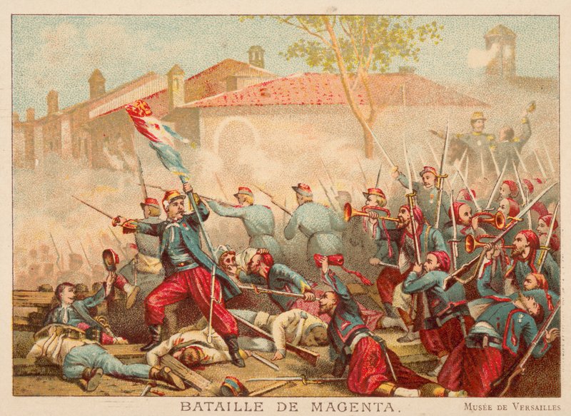 Slag bij Magenta, Italië, 1859 door Adolphe Yvon