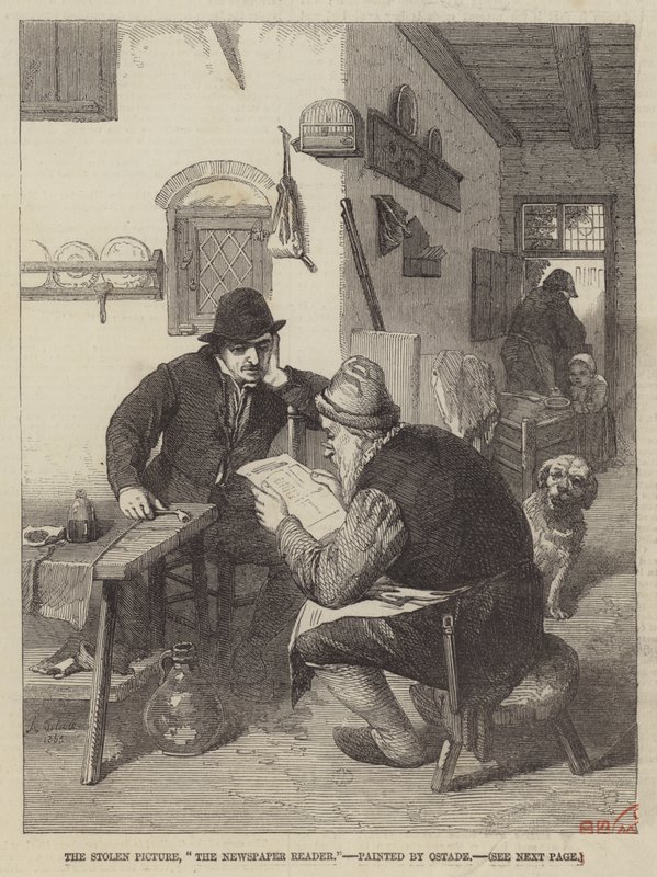 De Krantenlezer door Adriaen Jansz. van Ostade