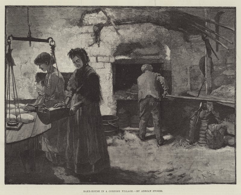 Bakkerij in een Cornish dorp door Adrian Scott Stokes