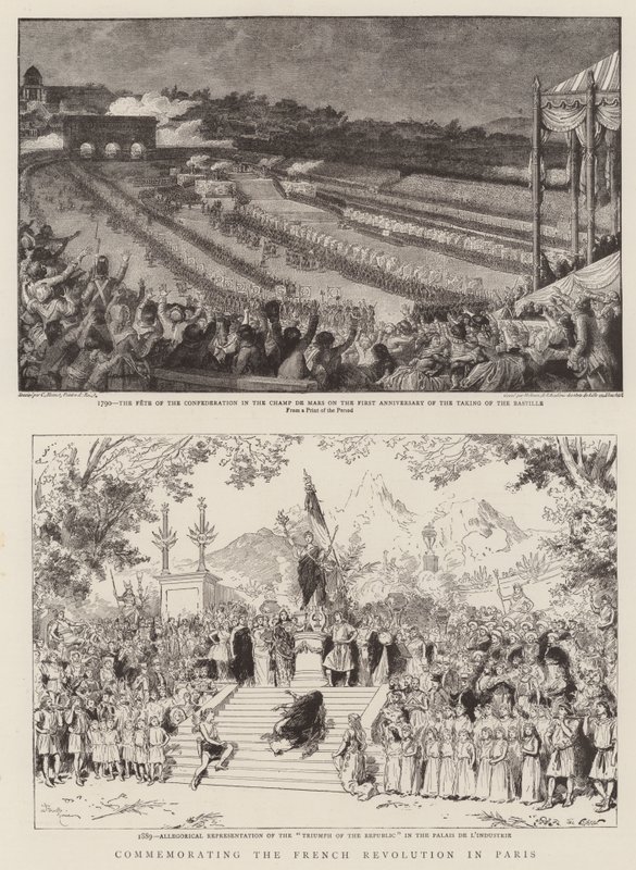 Herdenking van de Franse Revolutie in Parijs door Adrien Emmanuel Marie