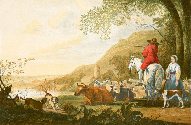 Landschap - Avond door Aelbert Cuyp