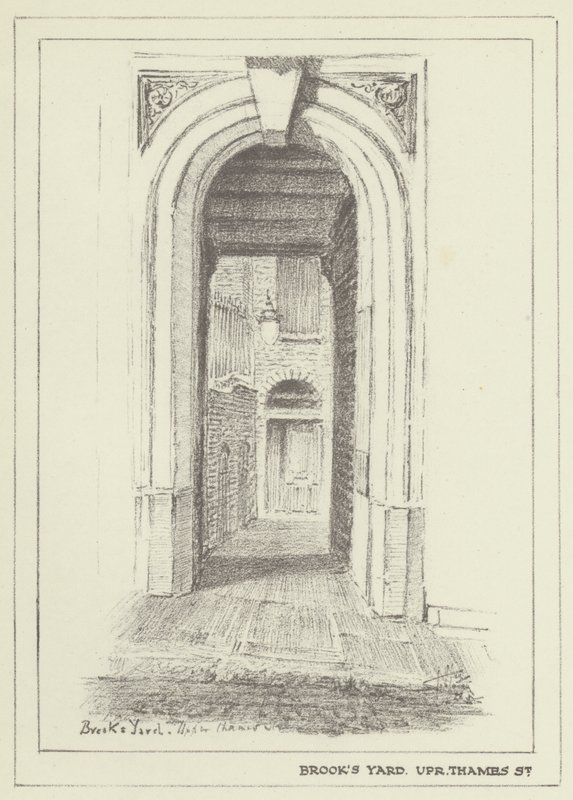 Brooks Yard, Upper Thames Street door Alan Stapleton
