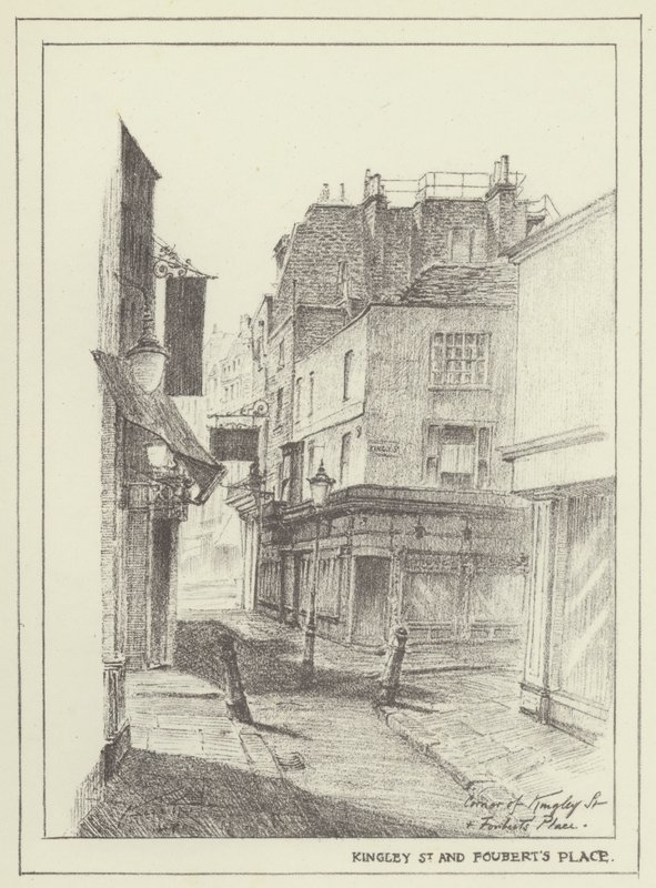 Kingley Street en Fouberts Place door Alan Stapleton