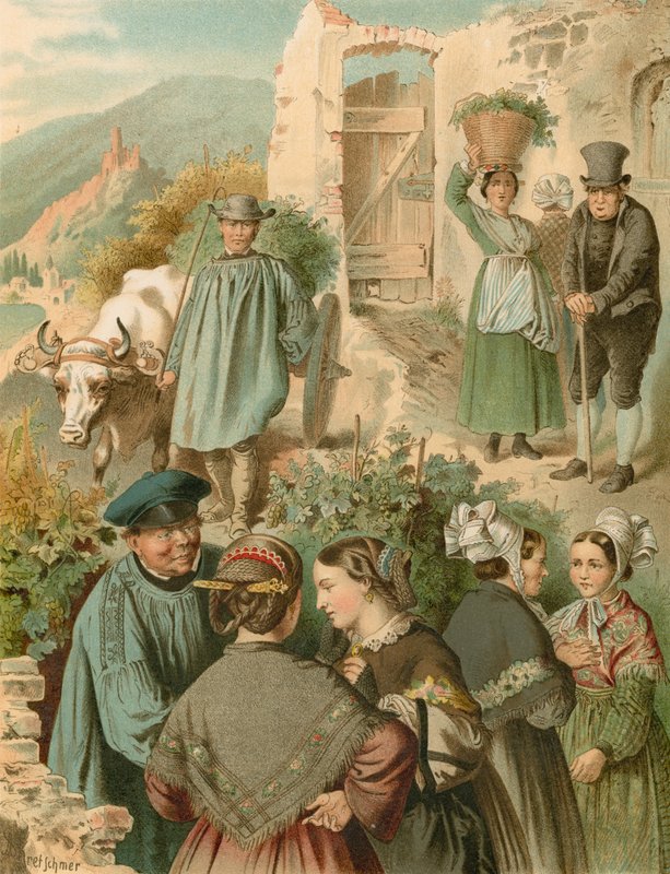 Duitse klederdracht, Preussen an der Mosel door Albert Kretschmer