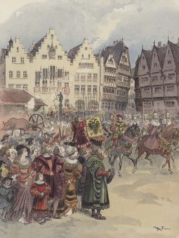 Verkiezing tot het Keizerrijk (28 juni 1519) door Albert Robida