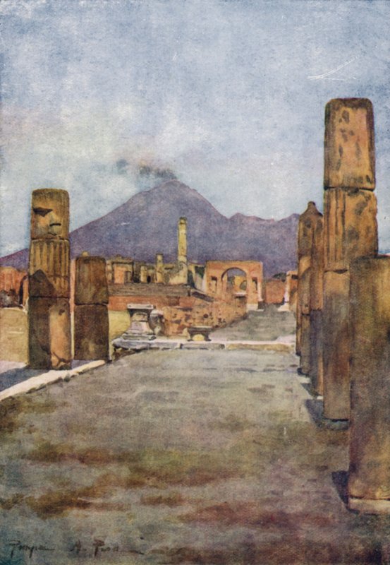 Pompeii en Vesuvius, Italië door Alberto Pisa
