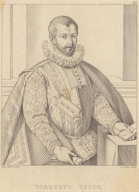 Portret van Torquato Tasso door Alessandro Allori