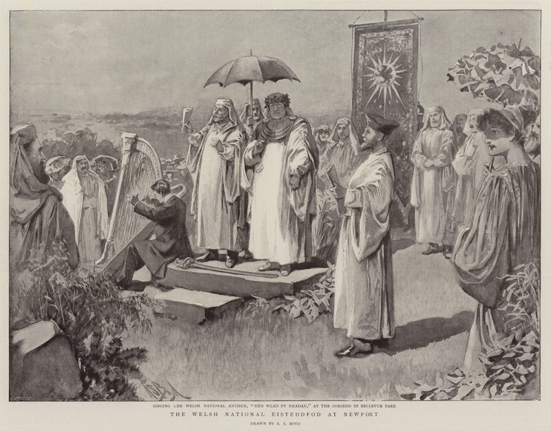 De Welshe Nationale Eisteddfod in Newport door Alexander Stuart Boyd