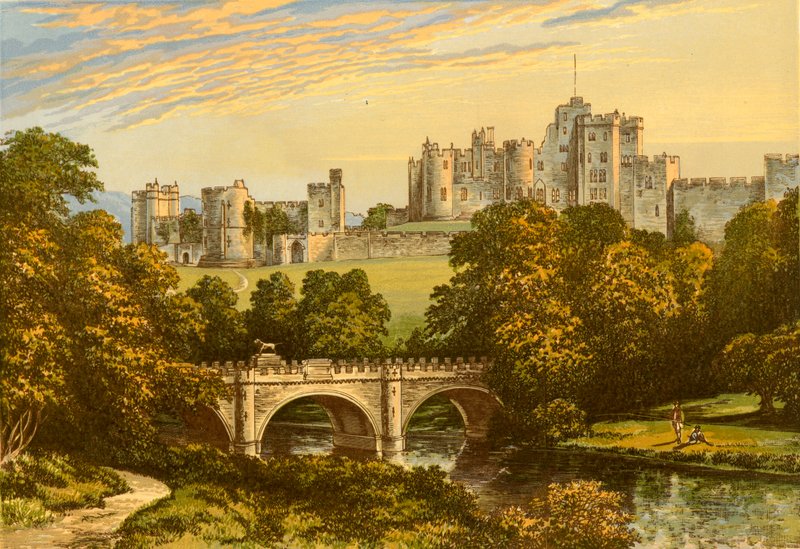 Kasteel Alnwick door Alexander Francis Lydon