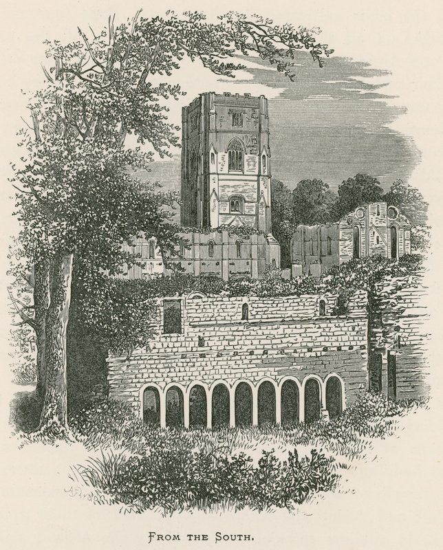 Fountains Abbey, vanuit het zuiden door Alexander Francis Lydon