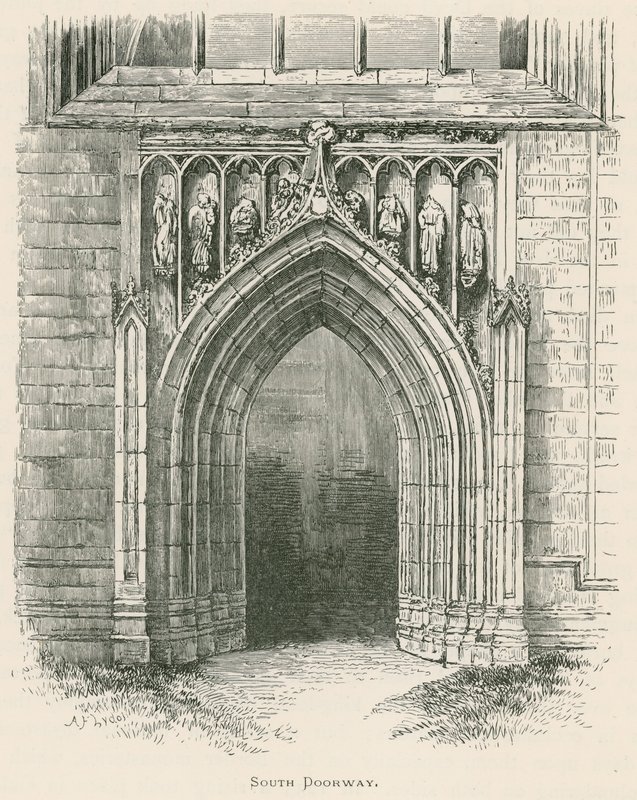 Melrose Abbey, Zuidelijke Deur door Alexander Francis Lydon