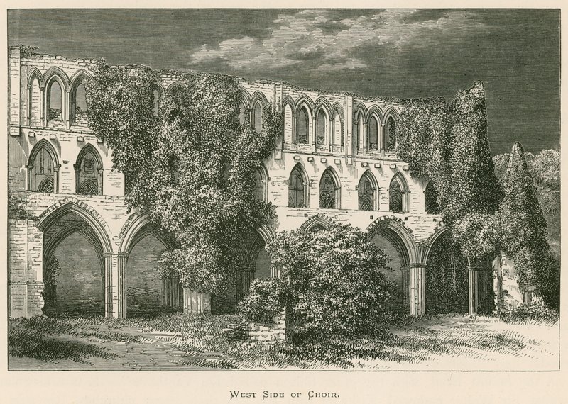 Rievaulx Abdij, Westzijde van het Koor door Alexander Francis Lydon