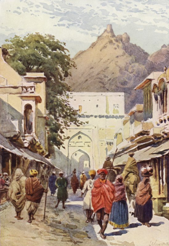 De Hoofdstraat van Alwar door Alexander Henry Hallam Murray