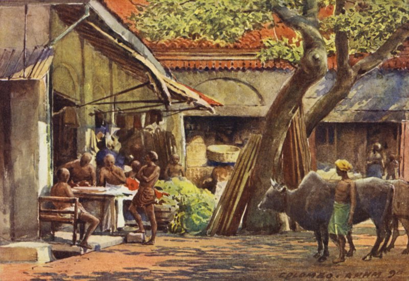 De Markt, Colombo door Alexander Henry Hallam Murray