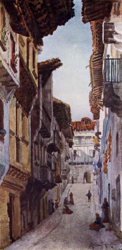 Een Straat in Fuentarabia door Alexander Wallace Rimington