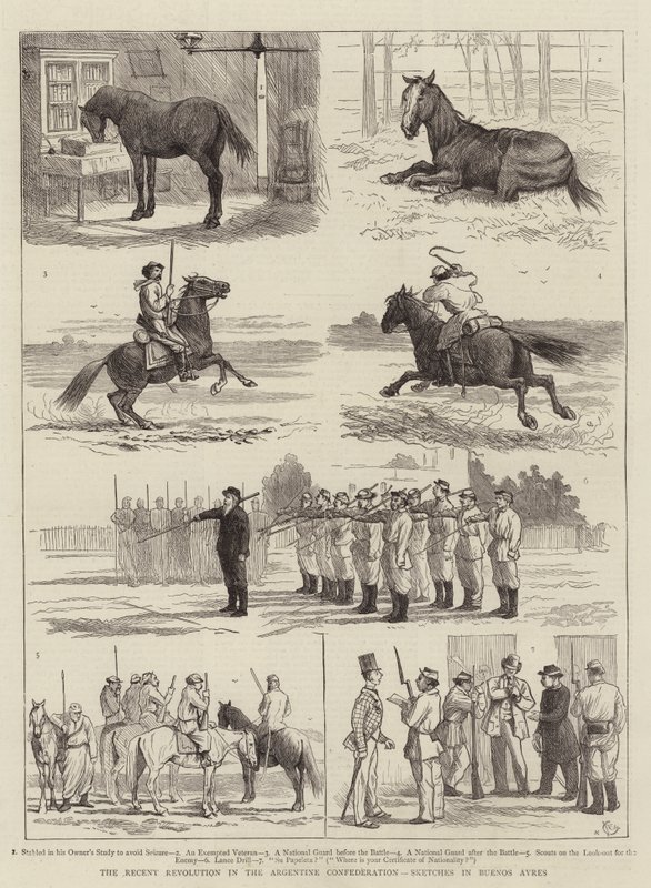 De recente revolutie in de Argentijnse Confederatie, schetsen in Buenos Ayres door Alfred Chantrey Corbould