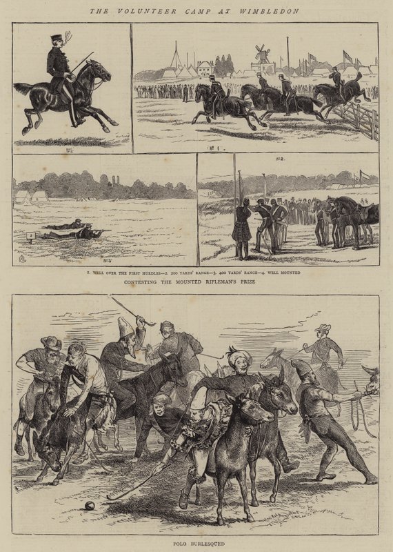 Het Vrijwilligerskamp in Wimbledon door Alfred Chantrey Corbould