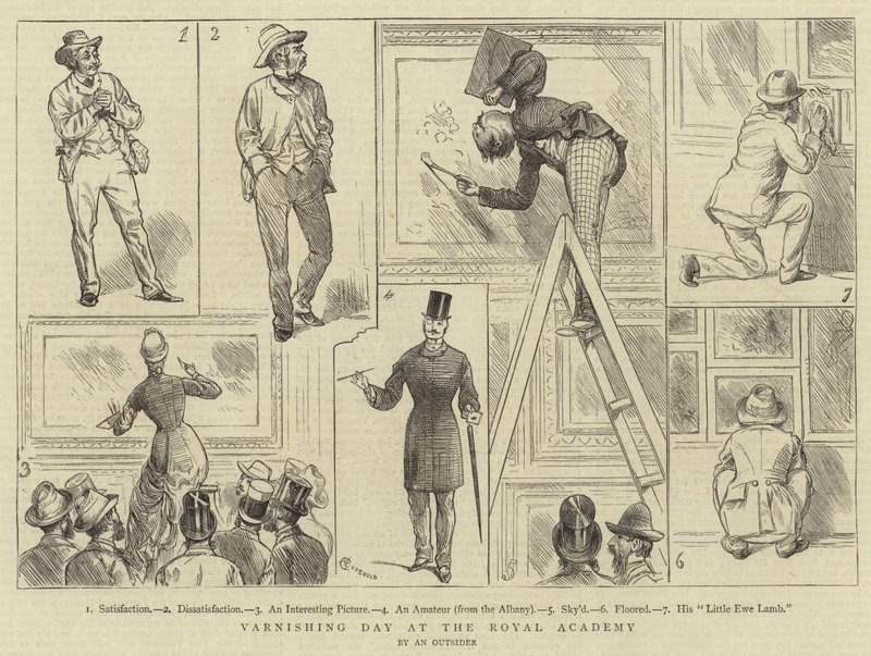 Lakdag bij de Royal Academy door Alfred Chantrey Corbould