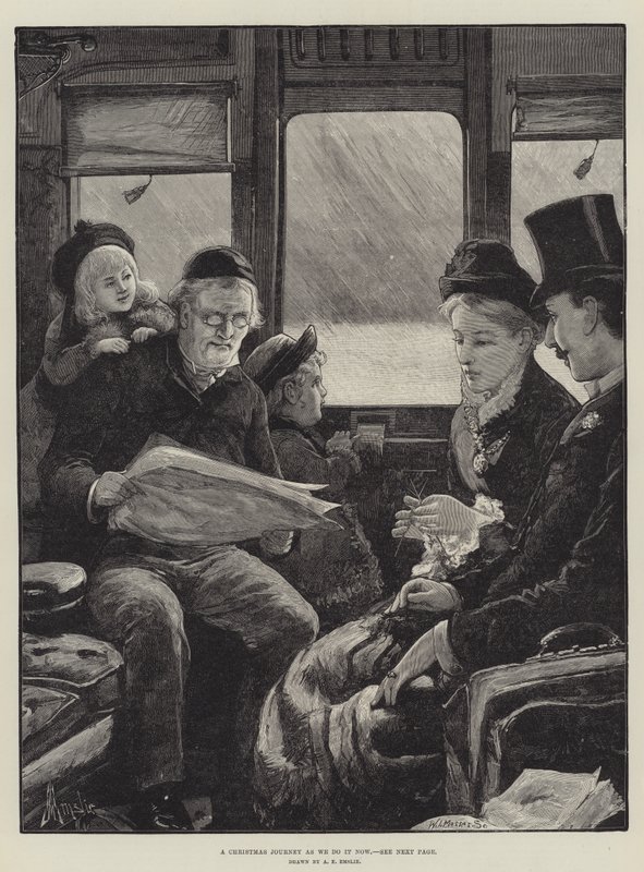 Een Kerstreis zoals we het nu doen door Alfred Edward Emslie