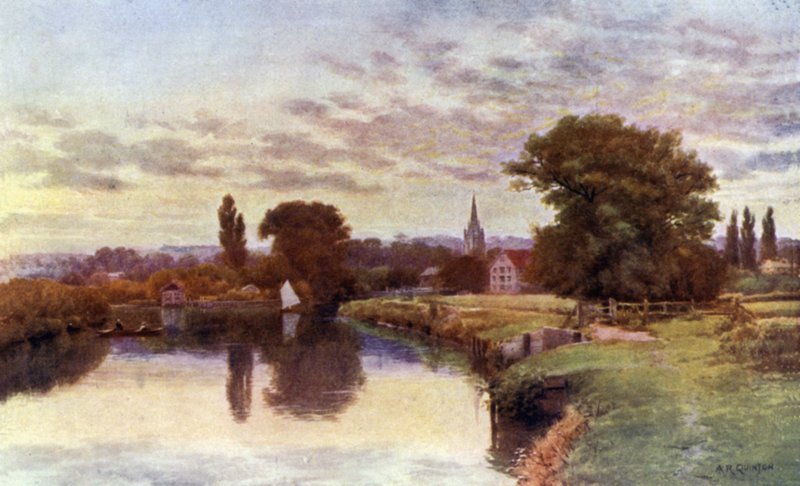 Zonsondergang in Marlow door Alfred Robert Quinton