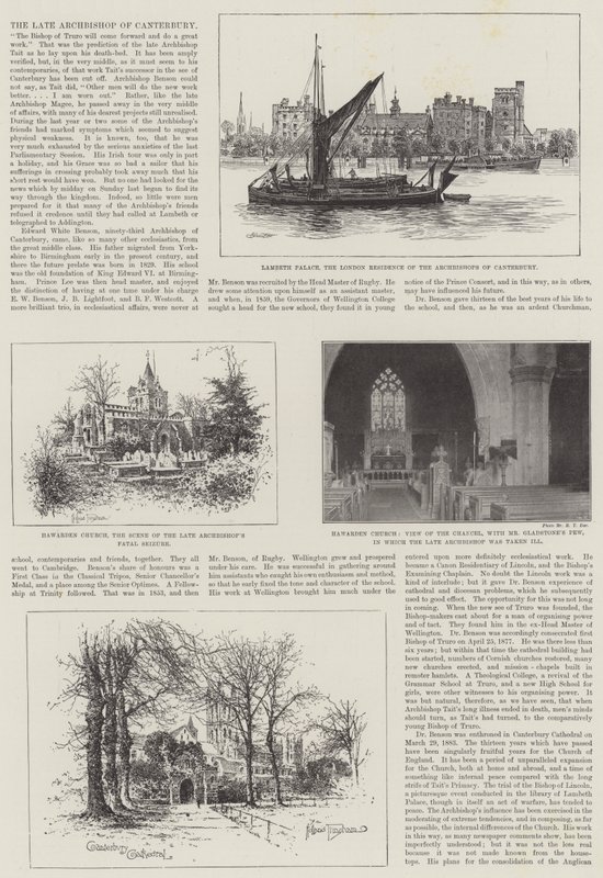 De overleden aartsbisschop van Canterbury door Alfred Robert Quinton