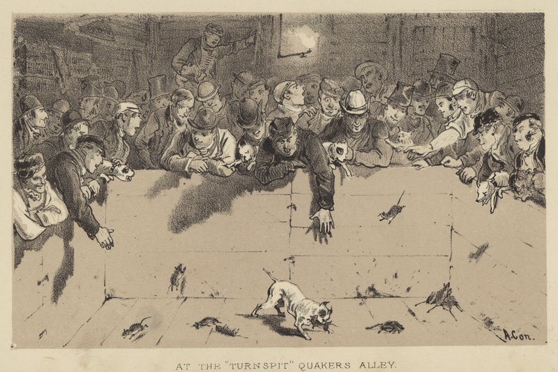 Bij de draaispit, Quakers Alley door Alfred Concanen