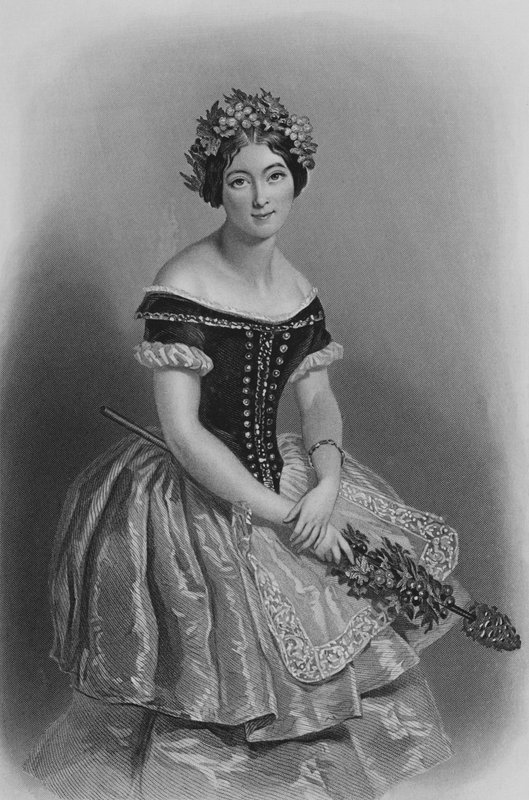 Carlotta Grisi, La Giselle (gravure) door Alfred Edward (after) Chalon