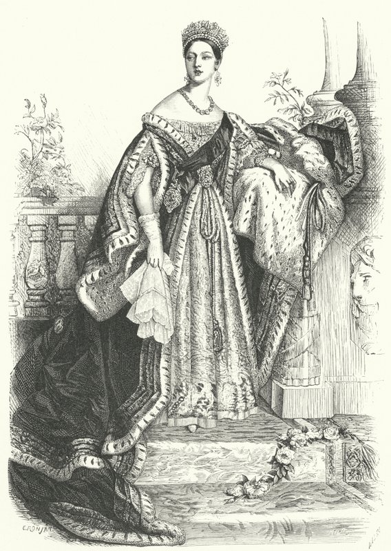 Koningin Victoria door Alfred Edward (after) Chalon