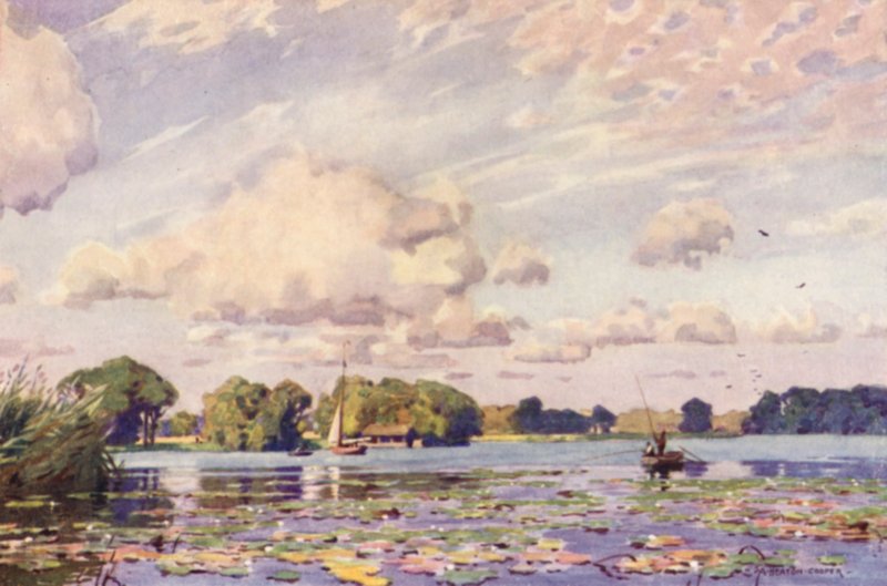 Barton Broad, Norfolk door Alfred Heaton Cooper