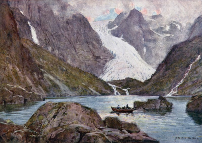 Bondhusgletsjer, Hardangerfjord door Alfred Heaton Cooper