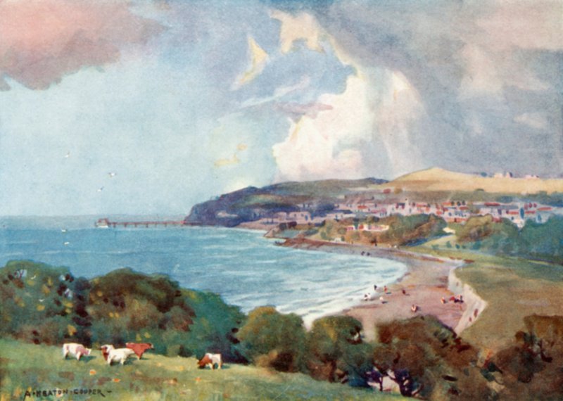 Clevedon, Bij Bristol (kleur litho) door Alfred Heaton Cooper