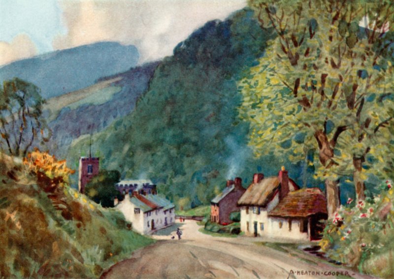 Crowcombe, in de Quantocks door Alfred Heaton Cooper