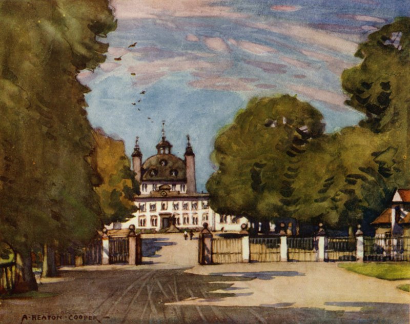 Denemarken: Fredensborg Paleis door Alfred Heaton Cooper