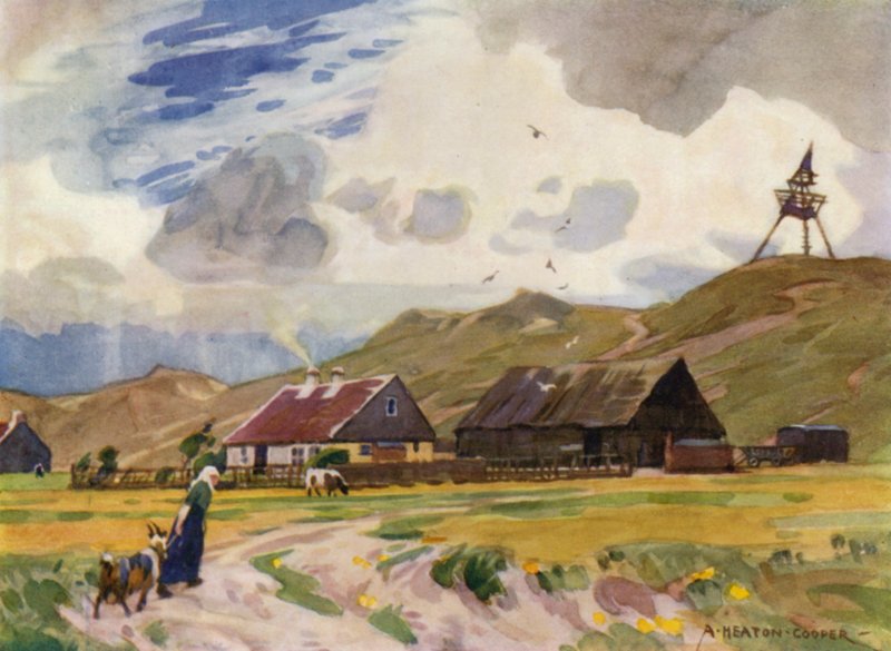 Denemarken: Gamla Skagen door Alfred Heaton Cooper