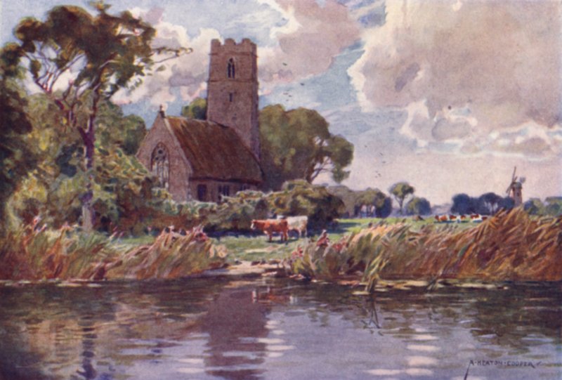 Irstead Kerk, Norfolk door Alfred Heaton Cooper