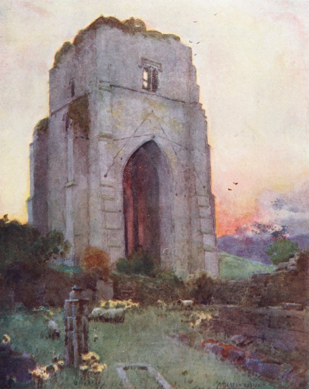 Lake District: Shap Abbey door Alfred Heaton Cooper