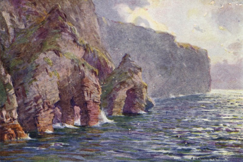 Menaun Kliffen, Achill Eiland door Alfred Heaton Cooper